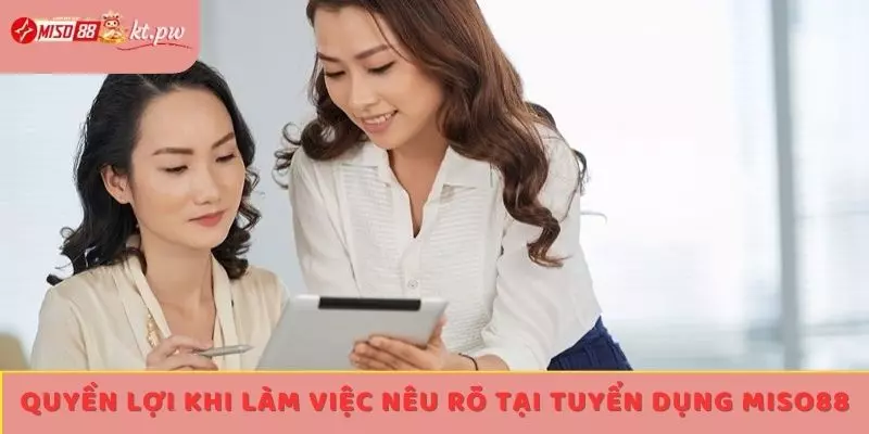 Quyền lợi khi làm việc nêu rõ tại tuyển dụng Miso88